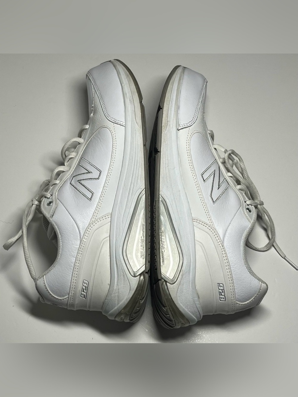 New Balance Size 11 Mens 928 Walking Shoes White Gray Classic Cushioned Lace Up